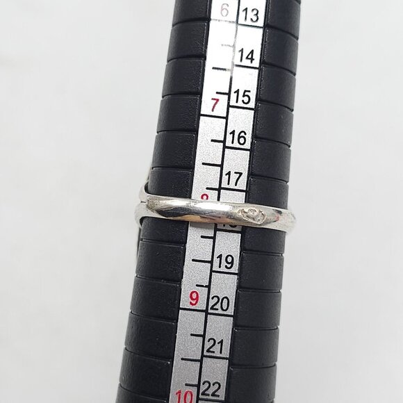 Vintage Artist Signed Taxco Sterling Silver Abalone Palm Tree Ring Size 8 - Picture 6 of 6